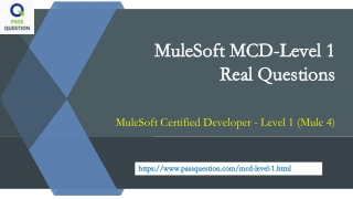 MuleSoft MCD-Level 1 Exam Questions