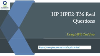 Using HPE OneView HPE2-T36 Dumps