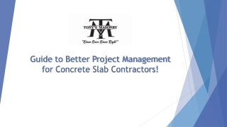 Guide to Better Project Management for Concrete Slab Contractors