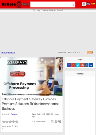 Offshore Payment Gateway Provides Premium Solutions To Your International Business