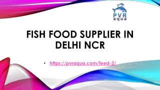 Fish food supplier in Delhi NCR