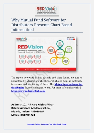 Why Mutual Fund Software for Distributors Presents Chart Based Information?