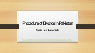 Legal Procedure of divorce in Pakistan in 2020