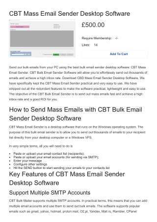 CBT Mass Email Sender Desktop Software-Shop-Creative Bear Tech