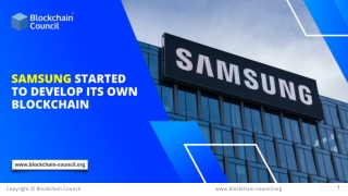 Samsung started to develop its own blockchain