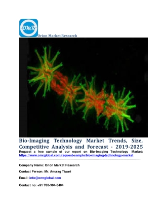 Bio-Imaging Technology Market Trends, Size, Competitive Analysis and Forecast - 2019-2025