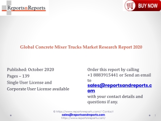 Concrete Mixer Trucks Market Analysis | By Company Profiles | Size | Share | Growth | Trends and Forecast To 2026