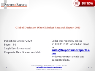 Desiccant Wheel Market Analysis | By Company Profiles | Size | Share | Growth | Trends and Forecast To 2026