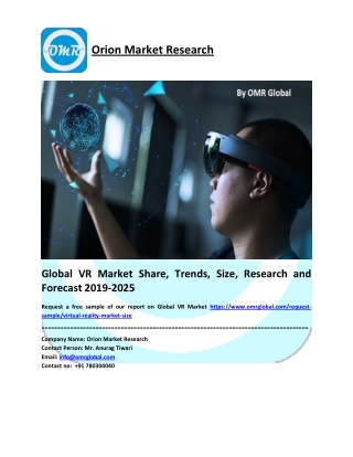 Global VR Market Growth, Size, Share, Industry Report and Forecast to 2025