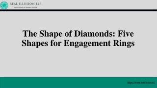 The Shape of Diamonds: Five Shapes for Engagement Rings