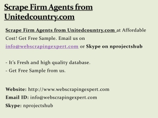 Scrape Firm Agents from Unitedcountry.com