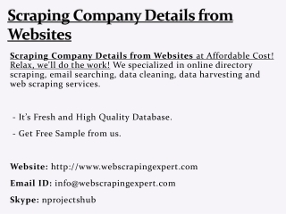 Scraping Company Details from Websites