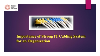 Importance of Strong IT Cabling System for an Organization