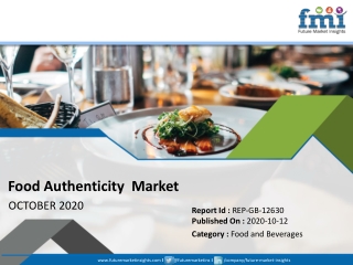 New FMI Report Explores Impact of COVID-19 Outbreak on Food Authenticity Market