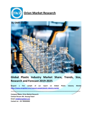 Global Plastic Industry Market Size, Share, Analysis, Industry Report and Forecast to 2025