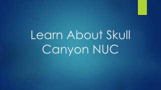 Learn About Skull Canyon NUC