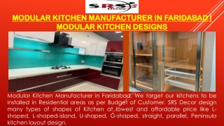 Modular Kitchen Manufacturer in Faridabad | Modular Kitchen Designs