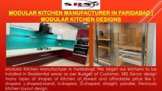 Modular Kitchen Manufacturer in Faridabad | Modular Kitchen Designs