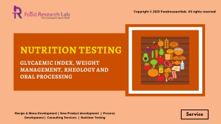 Food Nutrition Analysis Testing  Laboratories |FoodResearchlab