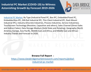 Industrial PC Market (COVID-19) to Witness Astonishing Growth by Forecast 2019-2026