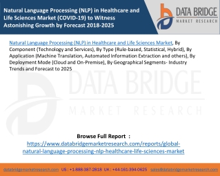 Natural Language Processing (NLP) in Healthcare and Life Sciences Market (COVID-19) to Witness Astonishing Growth by For