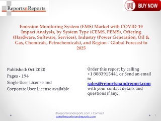 Emission Monitoring System (EMS) Market to Grow at 6.0% CAGR to 2025