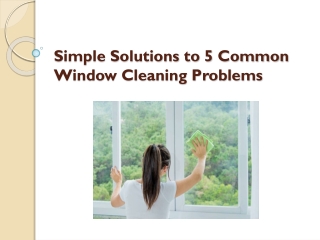 Simple Solutions to 5 Common Window Cleaning Problems