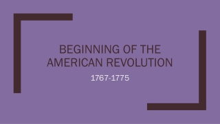 Beginning of the American Revolution