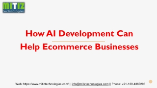 How AI Development Can Help Ecommerce Businesses