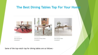 The Best Dining Tables Top for Your Home