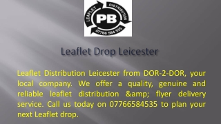Leaflet Drop Leicester