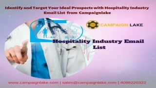 Hospitality Industry Email List | Buy Updated Email lists