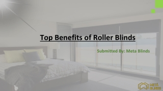 Top benefits of roller blinds