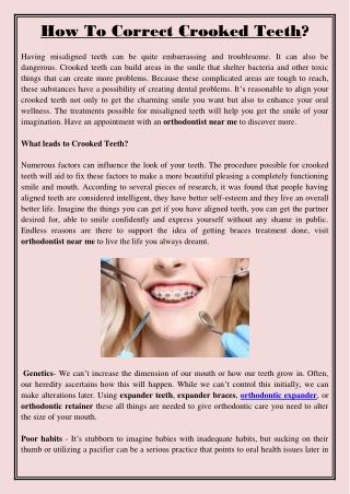 How To Correct Crooked Teeth?