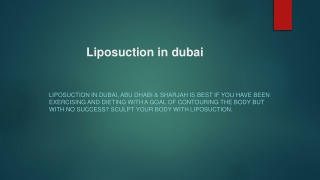 Liposuction in dubai