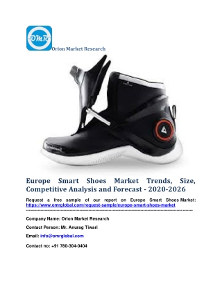 Europe Smart Shoes Market Trends, Size, Competitive Analysis and Forecast - 2020-2026