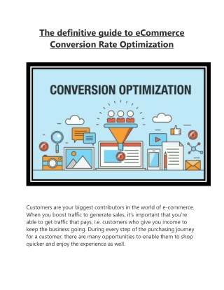 The Definitive Guide to eCommerce Conversion Rate Optimization