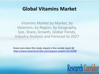 Vitamins Market by Market, by Vetamins, by Region, by Geography, Size, Share, Growth, Global Trends, Industry Analysis a