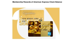 Membership Rewards of American Express Check Balance