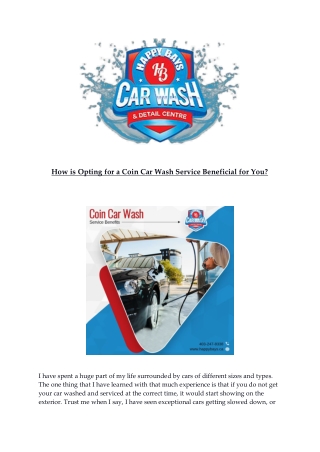 How is Opting for a Coin Car Wash Service Beneficial for You?