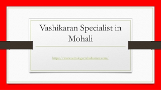 Vashikaran Specialist in Mohali