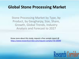 Stone Processing Market by Type, by Product, by Geogharpy, Size, Share, Growth, Global Trends, Industry Analysis and For