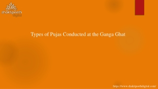 Types of Pujas Conducted at the Ganga Ghat