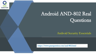 Android Security Essentials AND-802 Exam Questions