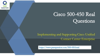 Cisco 500-450 UCCEIS Exam Questions