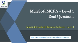 MuleSoft MCPA-Level 1 Exam Questions