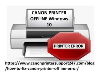 Fix Canon Printer Offline Windows 10 issue