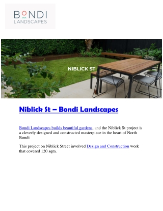 Niblick St – Bondi Landscapes