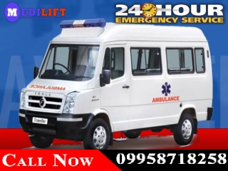 Use Best and Fast ICU Road Ambulance Service in Indira Nagar and Jawahar Nagar (Ranchi) by Medilift