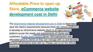 Quality Zone Infotech_eCommerce development company in Noida